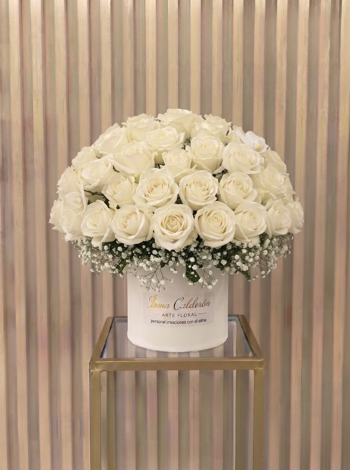 Box 40 rosas blancas