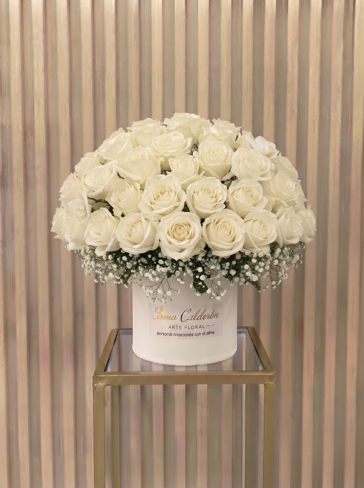 Box 40 rosas blancas