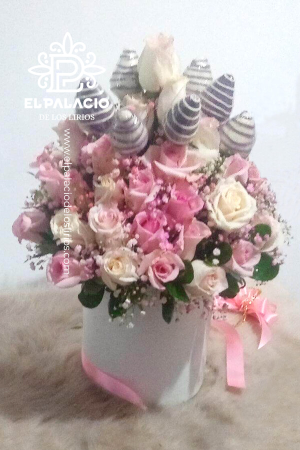 Chocofresas con flores 20
