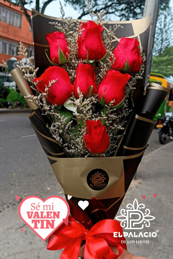 Susurro de 7 rosas rojas